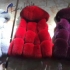 Fox fur vest with hood 1